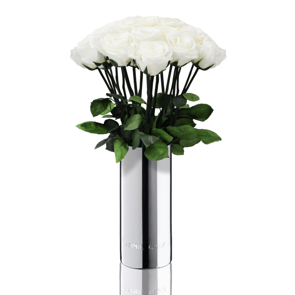 Classic Vase Set | Pure White | 15 ROSES