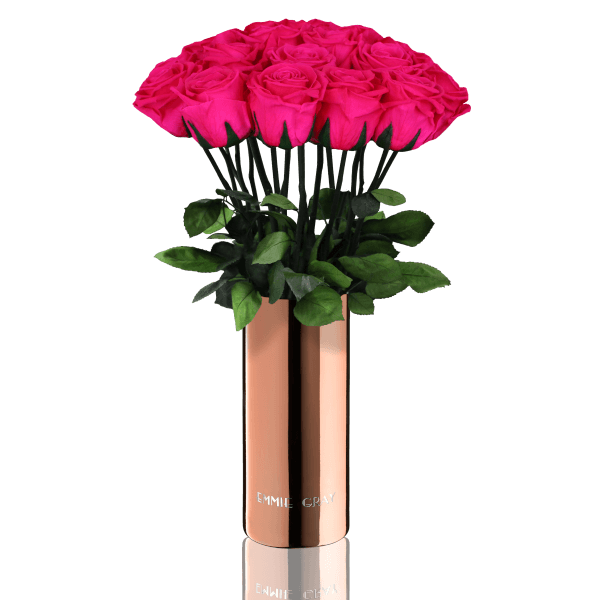 Classic Vase Set | Hot Pink | 15 ROSES