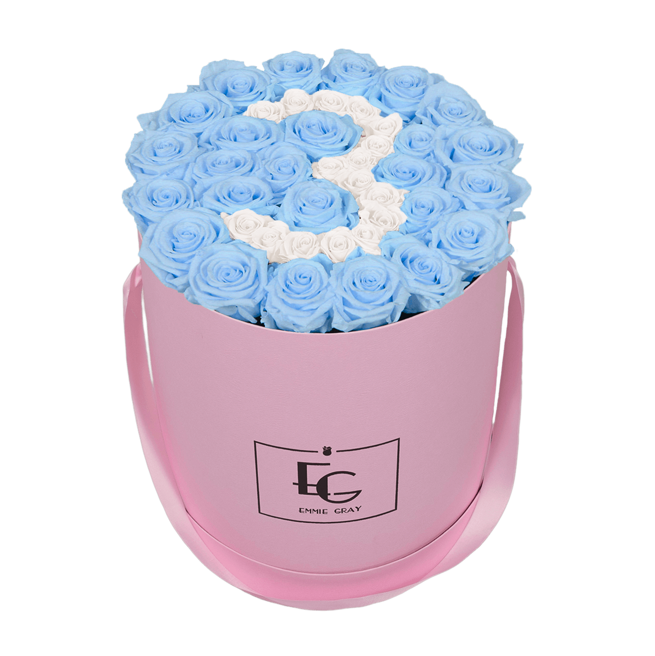NUMBER INFINITY ROSEBOX | BABY BLUE & PURE WHITE | L