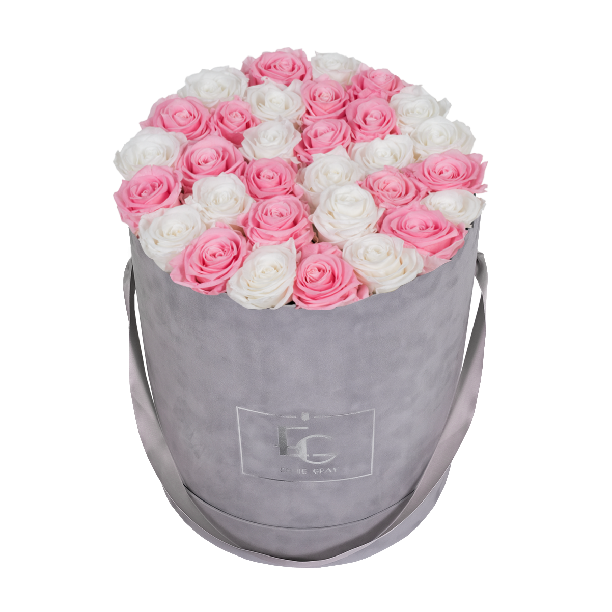 MIX INFINITY ROSEBOX | BRIDAL PINK & PURE WHITE | L