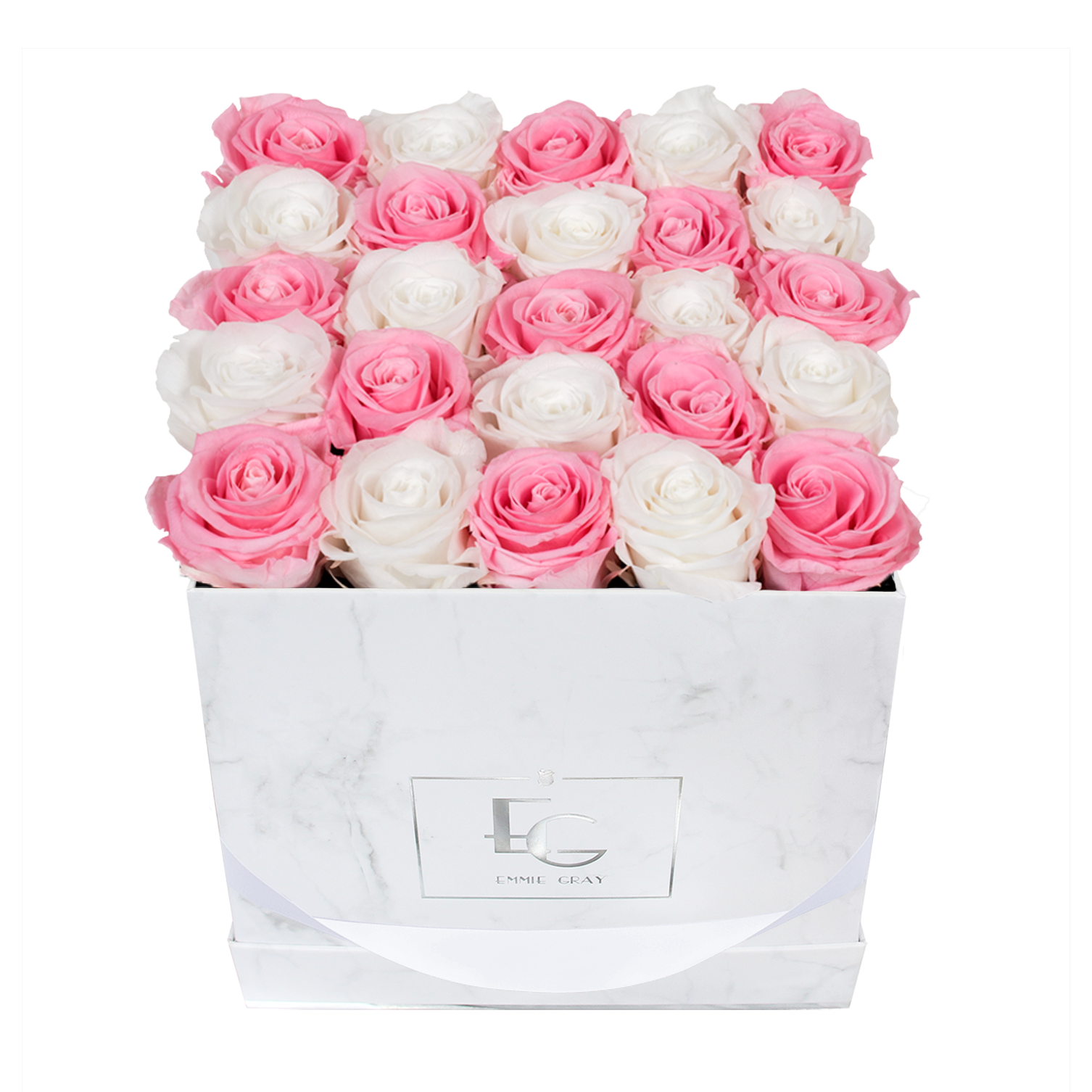 Mix Infinity Rosebox | Bridal Pink & Pure White | M