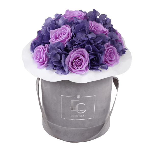 Splendid Hydrangea Mix Infinity Rosebox | Baby Lilli & Violet Vain | M