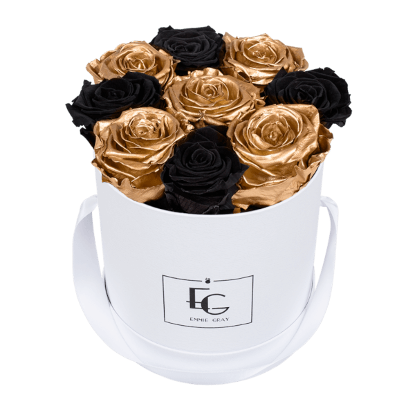 MIX INFINITY ROSEBOX | BLACK BEAUTY & GOLD | S