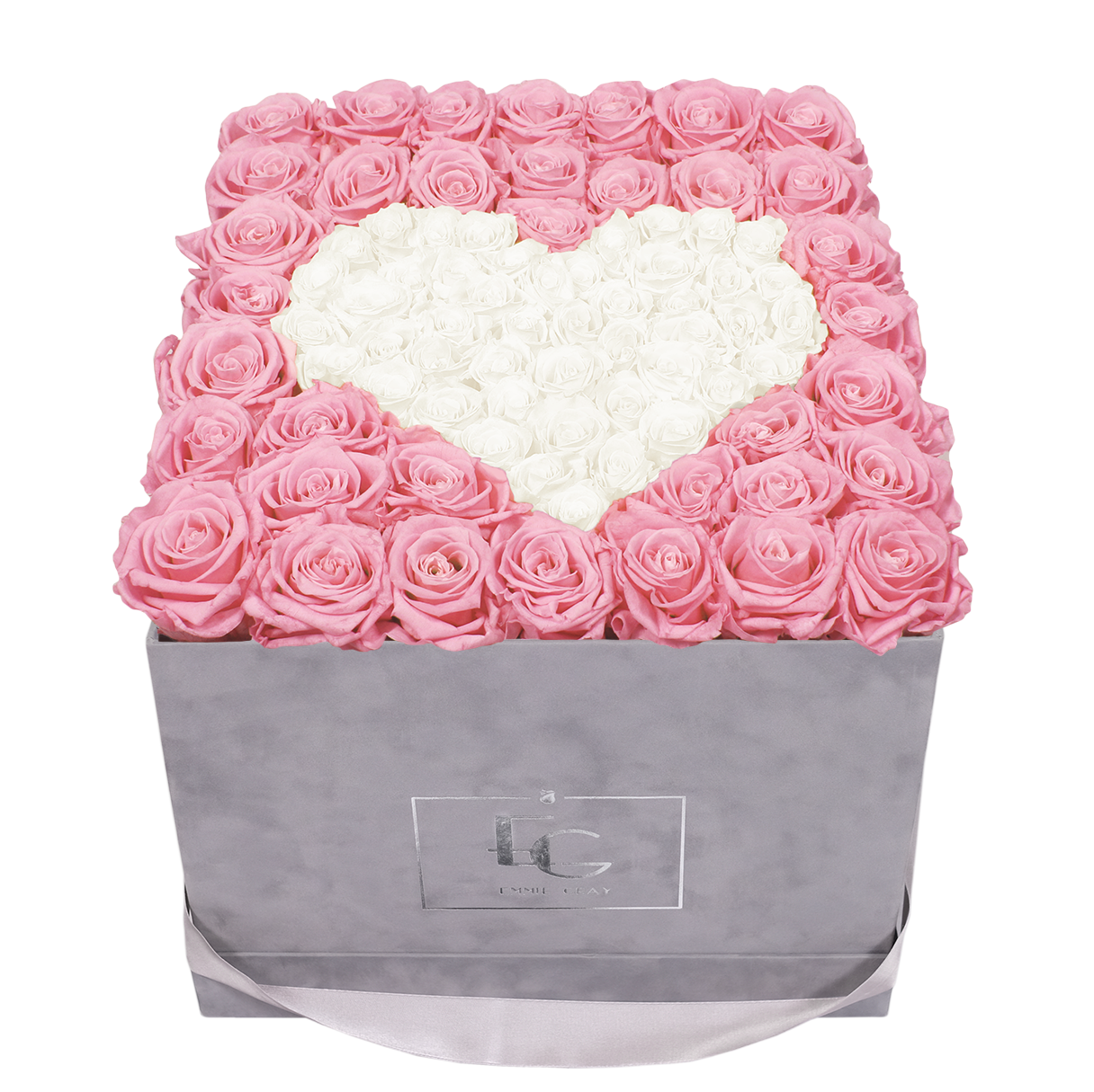 HEART SYMBOL INFINITY ROSEBOX | BRIDAL PINK & PURE WHITE | L HEART SYMBOL INFINITY ROSEBOX | BRIDAL PINK & PURE WHITE | L