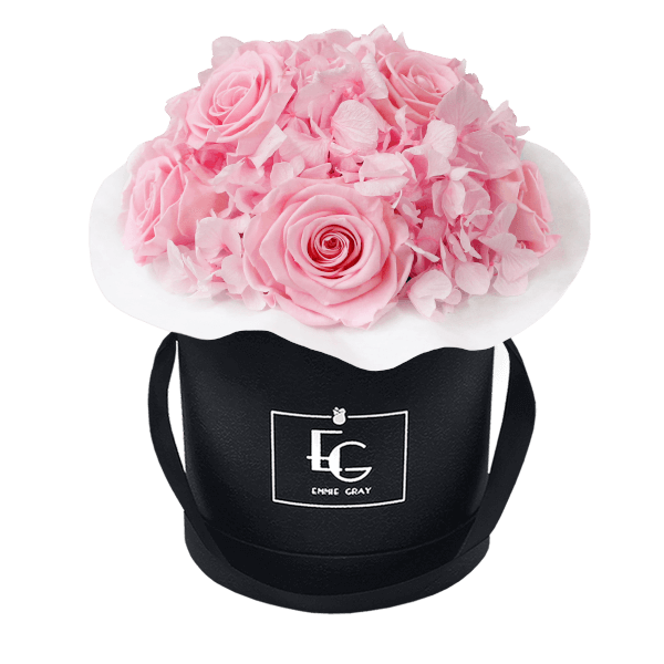 Splendid Hydrangea Infinity Rosebox | Bridal Pink | S