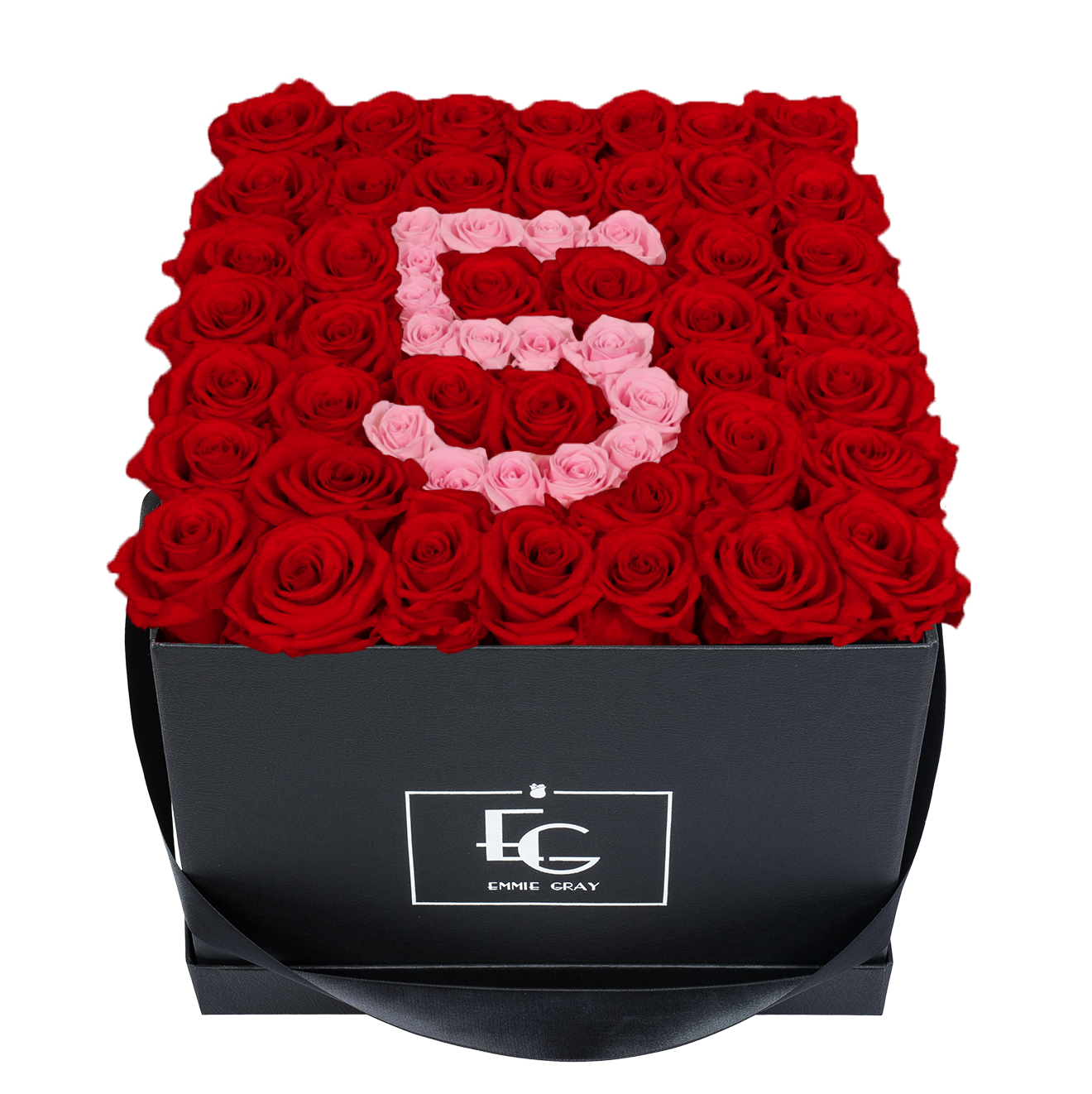 NUMBER INFINITY ROSEBOX | VIBRANT RED & BRIDAL PINK | L
