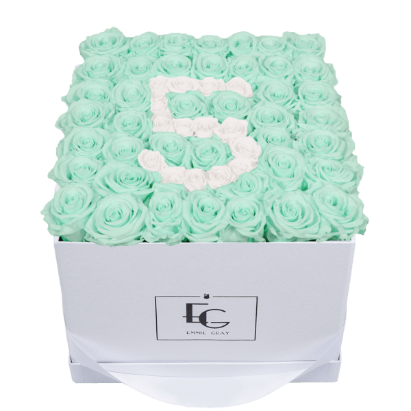 NUMBER INFINITY ROSEBOX | MINTY GREEN & PURE WHITE | L