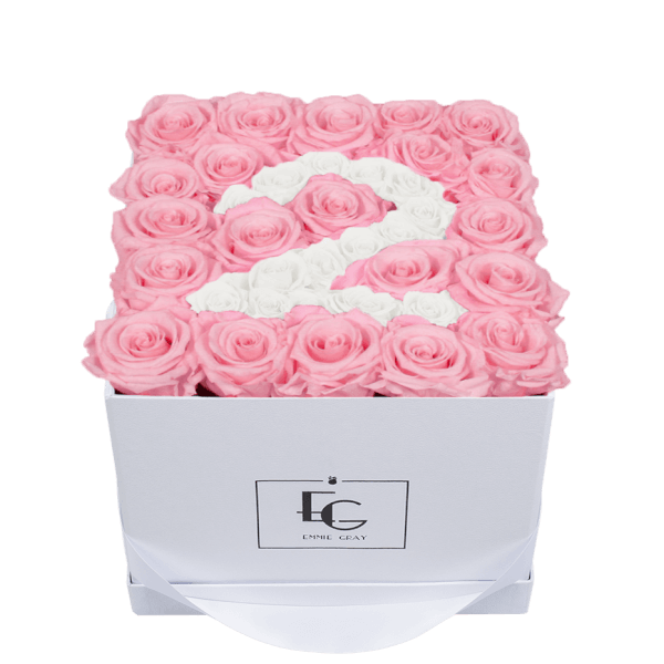 NUMBER INFINITY ROSEBOX | BRIDAL PINK & PURE WHITE | M