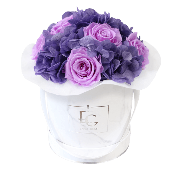 Splendid Hydrangea Mix Infinity Rosebox | Baby Lilli & Violet Vain | S