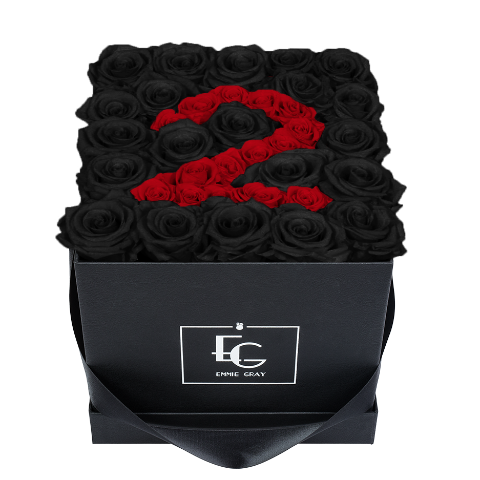 NUMBER INFINITY ROSEBOX | BLACK BEAUTY & VIBRANT RED | M