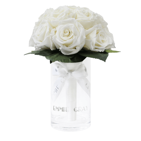 Romantic Infinity Bouquet | Pure White | S