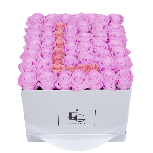 LETTER INFINITY ROSEBOX | BABY LILLI & BRIDAL PINK | L