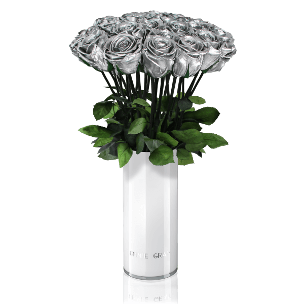 Classic Vase Set | Silver | 15 ROSES