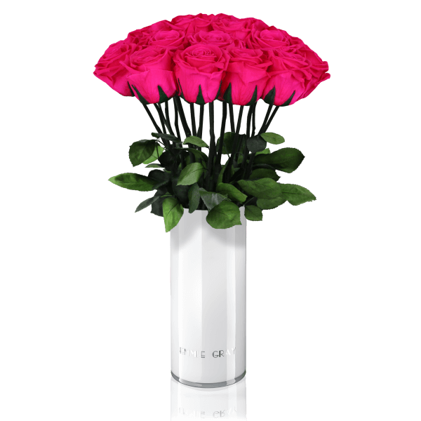 Classic Vase Set | Hot Pink | 15 ROSES