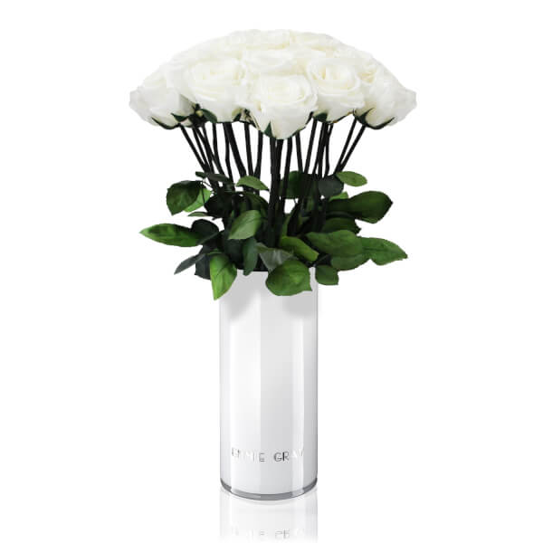 Classic Vase Set | Pure White | 15 ROSES