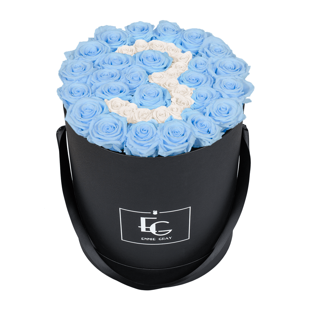 NUMBER INFINITY ROSEBOX | BABY BLUE & PURE WHITE | L