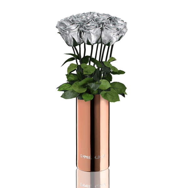 Classic Vase Set | Silver | 10 ROSES